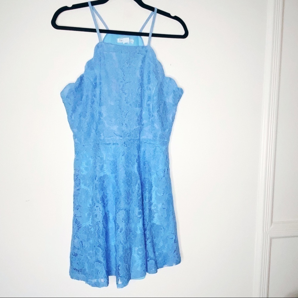Love Riche blue lace dress with halter straps - Picture 6 of 6